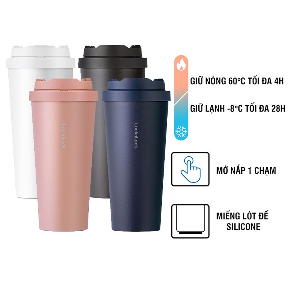 Ly Giữ Nhiệt Lock&Lock Bằng Thép Không Gỉ (540ml) Kèm Túi Vải (Mẫu Ngẫu Nhiên) | BigBuy360 - bigbuy360.vn