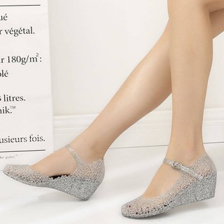 Dép, sườn mùa hè của phụ nữ, giày khiêu vũ vuông thời trang, giày nữ, chống trượt phiên bản tiếng Hàn của túi rỗng