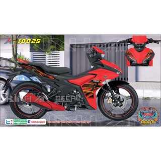 Tem rời exciter 155 mx lửa đỏ đen