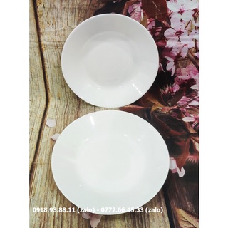 Combo 2 dĩa sứ paste 22cm lòng sâu - đĩa sứ đẹp