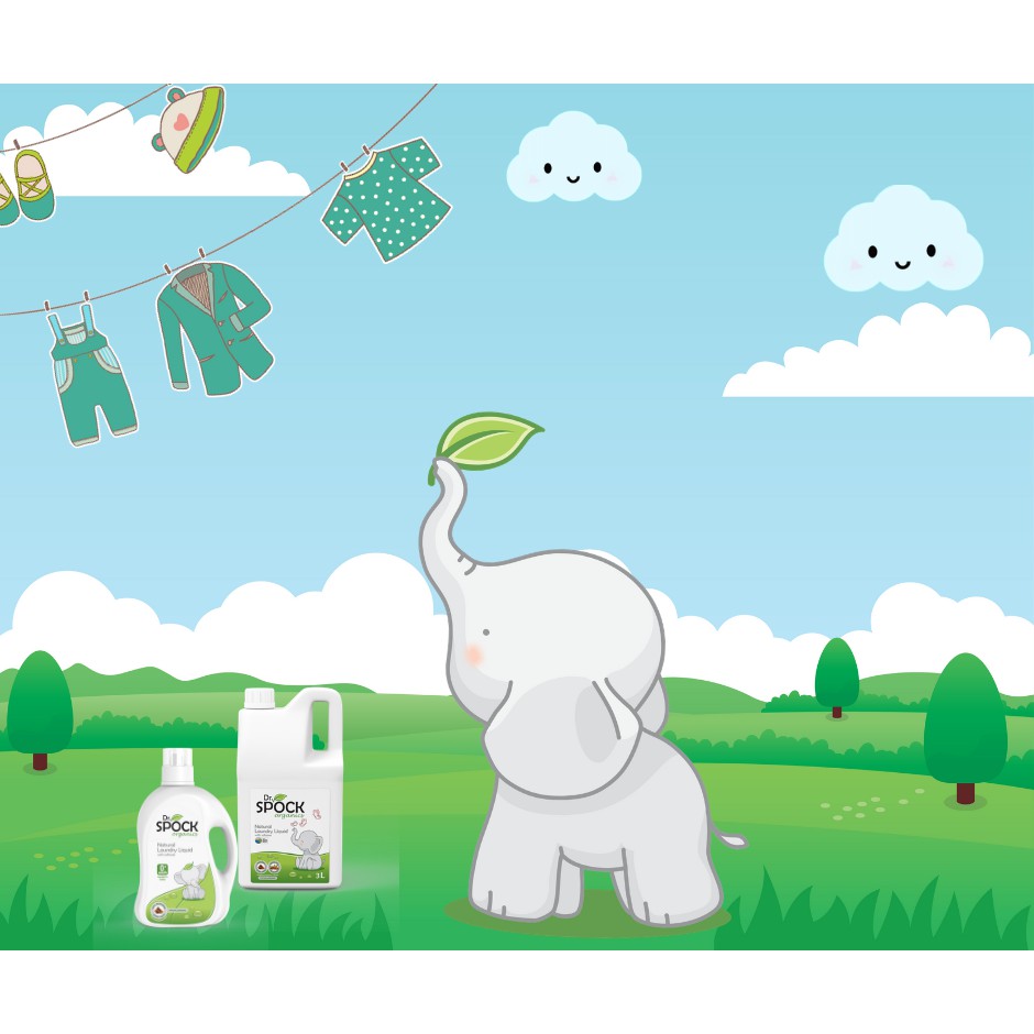 Nước giặt xả chiết xuất thiên nhiên cho trẻ từ 6 tháng Dr. Spock Organics- 2lít