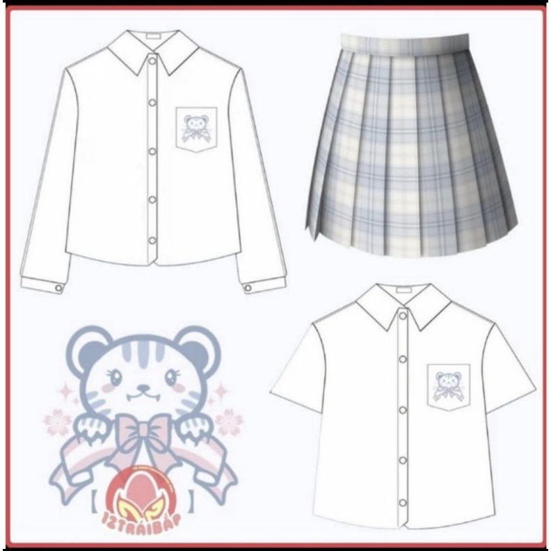 [SẴN-NEW] Combo Áo Váy JK Bling Kim Tuyến Yogurt Pudding Vanilla Mariko