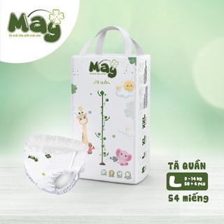 Tã bỉm giấycộng miếng size l/54, mẹ bé pinus, tã giấy, bỉm mây mỏng nhẹ siêu thoáng chống hăm cho bé
