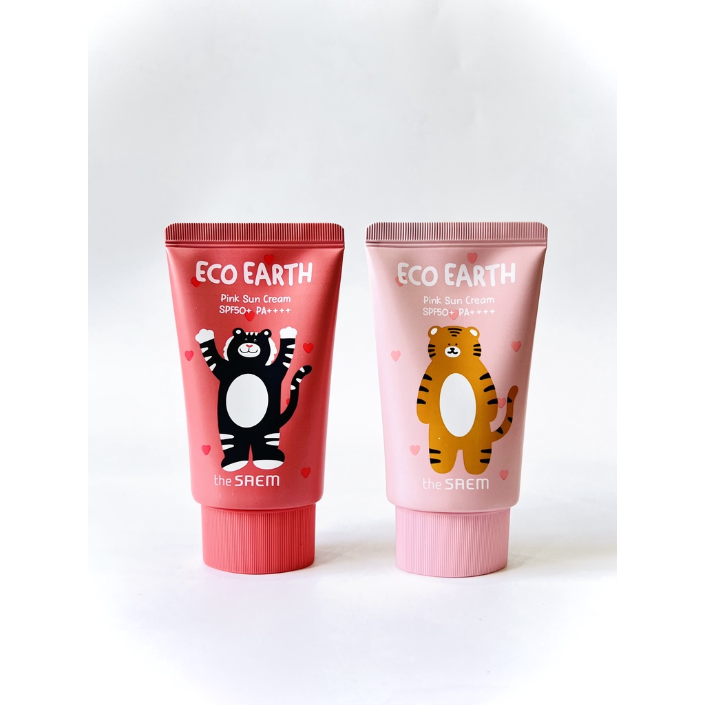 Kem chống nắng The Saem Echo Earth Pink Sun Cream Special Set SPF50+ PA++++ 50g