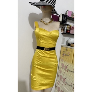 ĐẦM VÀNG VẢI LỤA BÓNG size S-M