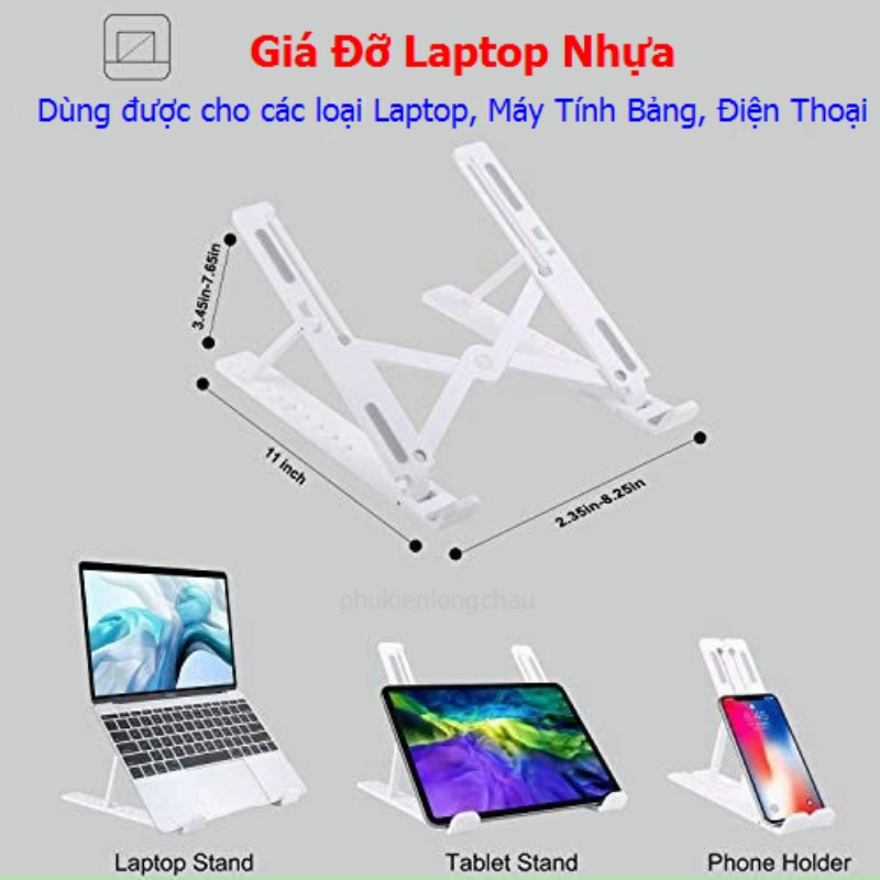 Giá Đỡ Laptop Nhựa Gắp Xếp Cực Gọn