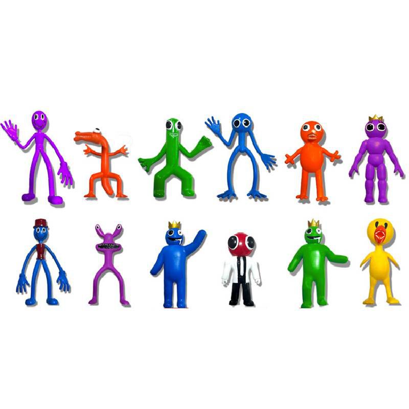 【Ready Stock】12pcs Roblox Rainbow Friends Poppy Playtime Handmade Toy Cake Decoration Ornaments