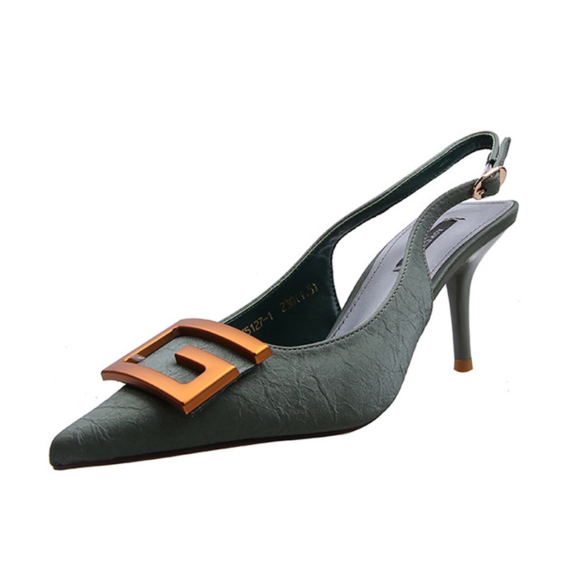 Giày cao gót IELGY mũi nhọn hở gót dễ phối đồ thời trang cho nữ