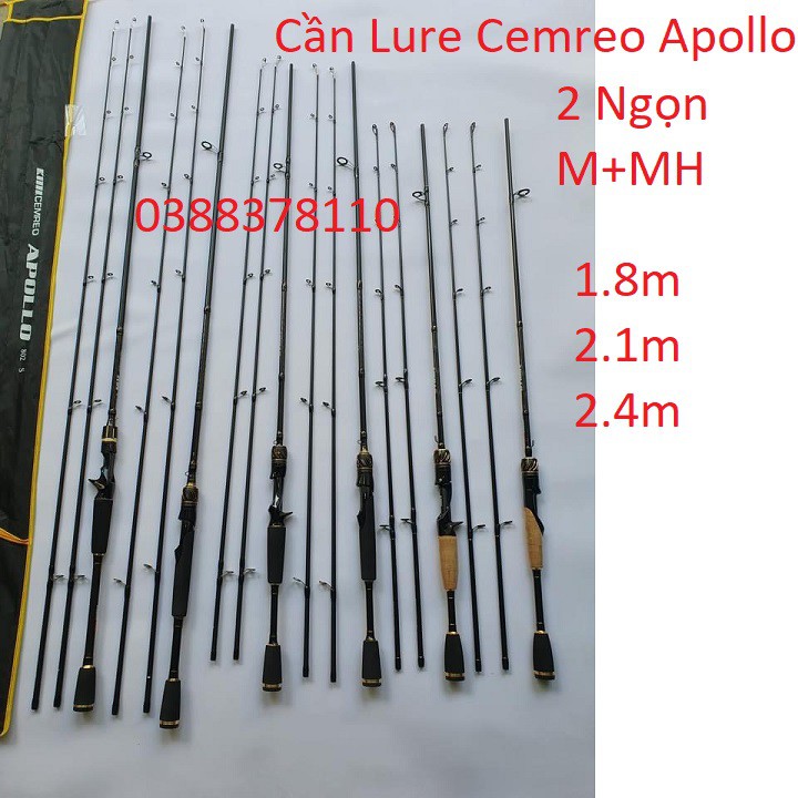 Cần Câu Lure 2 Khúc Cemreo Apollo - 2 Ngọn M+MH