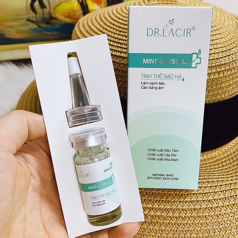 Combo sữa rửa mặt bạc hà kiềm dầu Lacir Cleanser Dr.Lacir 150ml và Toner tinh thể bạc hà Mint crystal Dr.Lacir 10ml