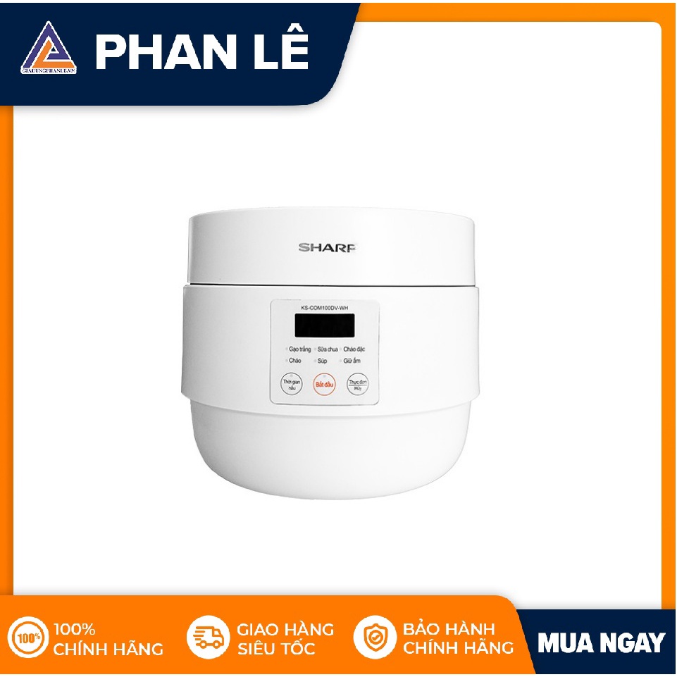 [Mã ELHADEV giảm 4% đơn 300K] Nồi cơm điện tử Sharp KS-COM100DV-WH/RD