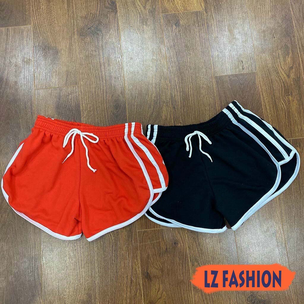 QUẦN SHORT THUN NỮ 3 SỌC VIỀN UNISEX, CHẤT LIỆU MỀM MỊN THOÁNG MÁT  - LZ FASHION - HN007