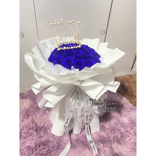 Quà tặng Valentine bó hoa nhũ kim tuyến 25 bông