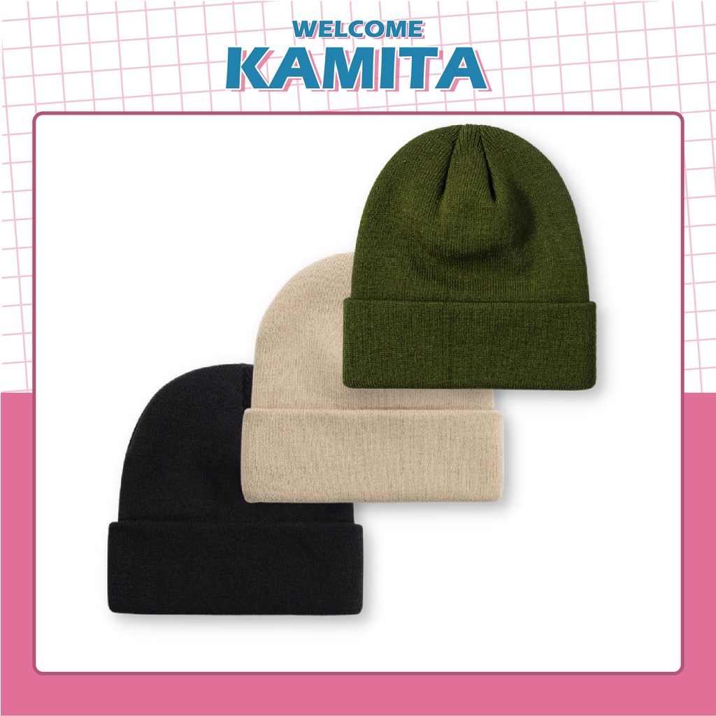 Mũ Len Dài Trơn Beanie Cao Cấp KAMITA Thời Trang Hàn Quốc, Nón Len Đẹp Unisex Nam Nữ Giá Rẻ Mùa Đông Nhiều Màu ML17