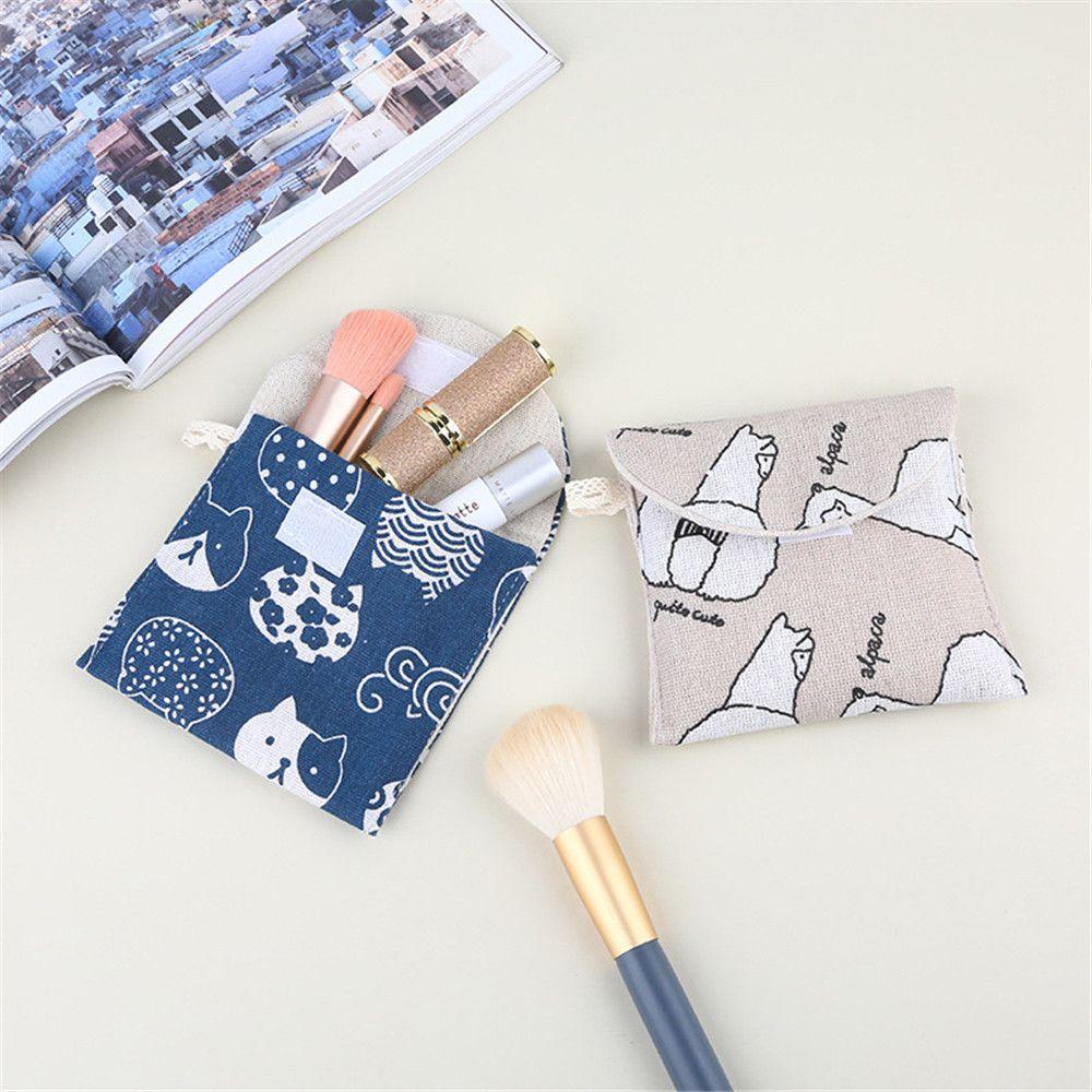 .Túi Đựng Tiền Xu In Họa Tiết Xinh Xắn Giá Đỡ