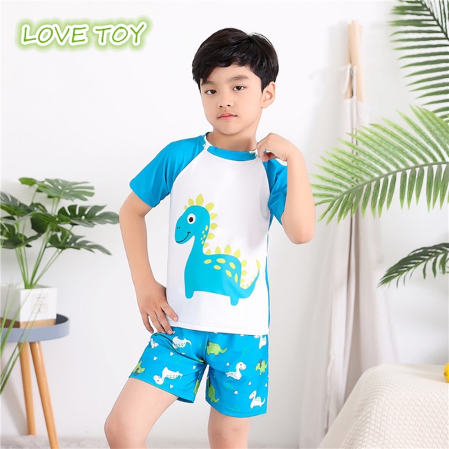 Bộ Đồ Bơi Chống Nắng In Hoạt Hình Thoáng Khí Nhanh Khô Thời Trang Mùa Hè Cho Bé Trai Từ 4-8 Tuổi