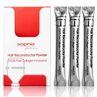 Combo bột Keratin & Collagen Sophia Platinum phục hồi túi ( 3 gói 3g ) - Thuốc tiên dành cho tóc hư nát