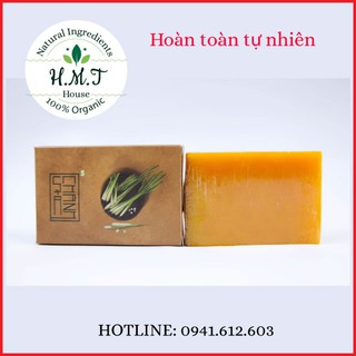 Xà bông Sinh Dược Sả Chanh, xà bông cục handmade 100gr, mùi sả chanh thơm mát, làm sạch diệt khuẩn, thư giãn