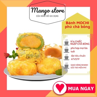 Bánh mochi ngập chà bông nhân trứng muối vỉ 6 chiếc loại đặc biệt gói 120GR MANGO STORE