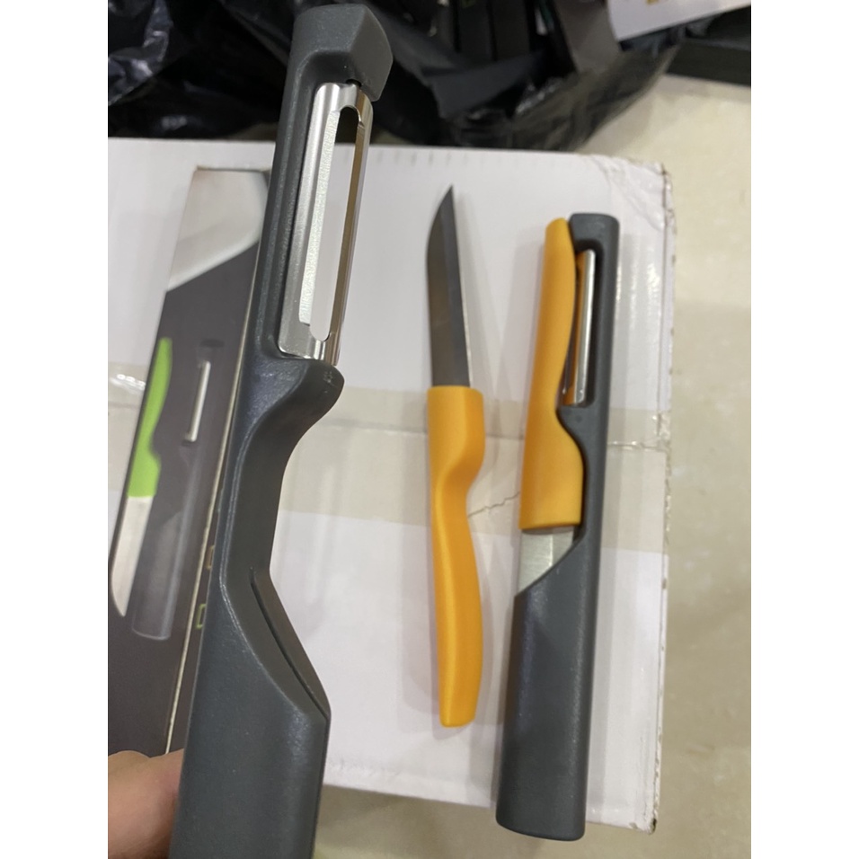 Dao cắt gọt trái cây 2 trong 1 có võ bọc