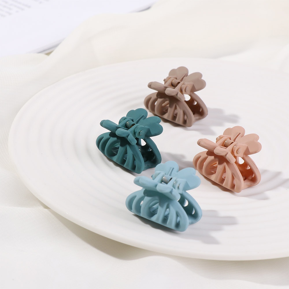 Set 6 kẹp tóc hình nơ/kiểu dáng khác bằng nhựa dễ thương cho nữ