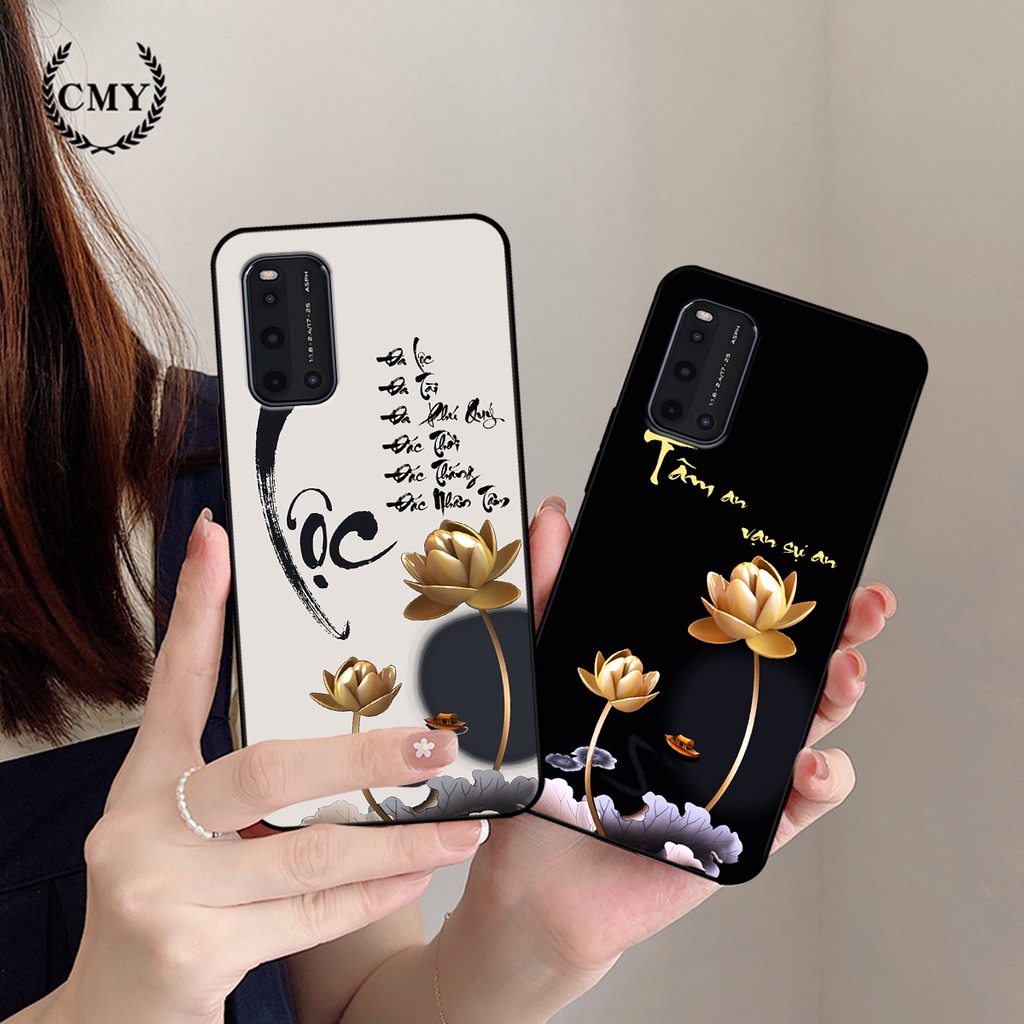 Ốp lưng Vivo V19 in hình phong cách chữ thư pháp cha mẹ, tài lộc