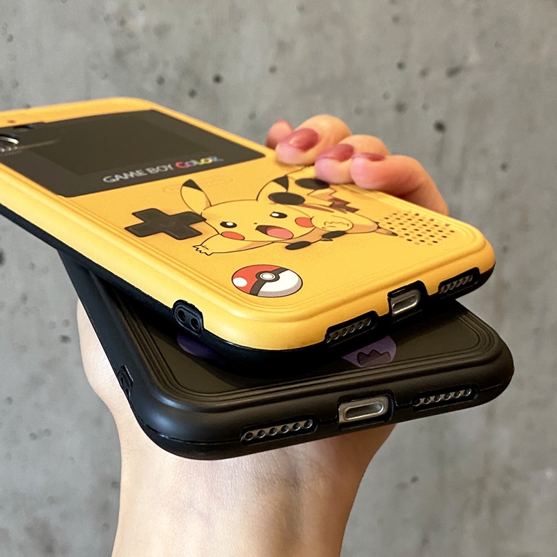 Ốp điện thoại mềm họa tiết máy chơi game Geng Gui Pikachu cho iPhone 7/8 Plus/X/XS/XR/XS MAX/11/11 PRO/11 Pro MAX/SE2