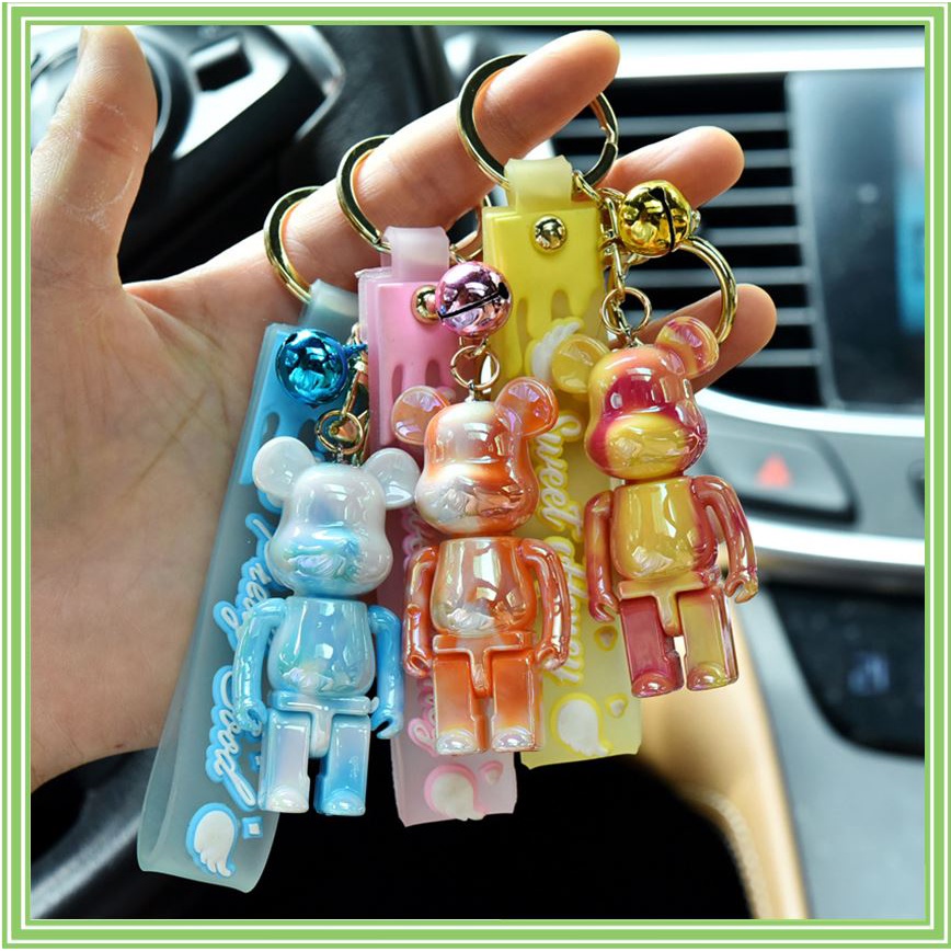 Móc khóa Bearbrick Gấu 9 màu phụ kiện túi xách móc khoá thời trang