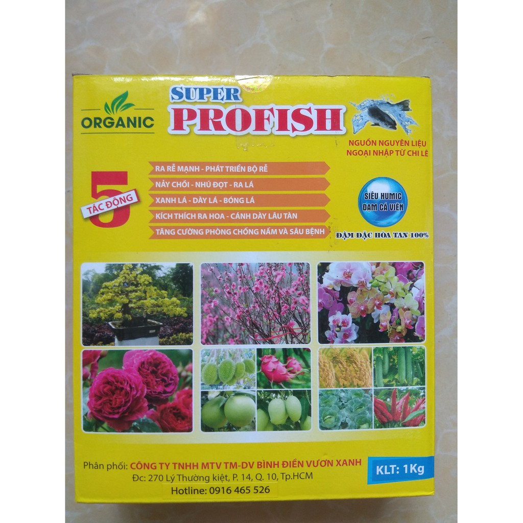 Phân bón hữu cơ Super PROFISH - Hộp 1 kg