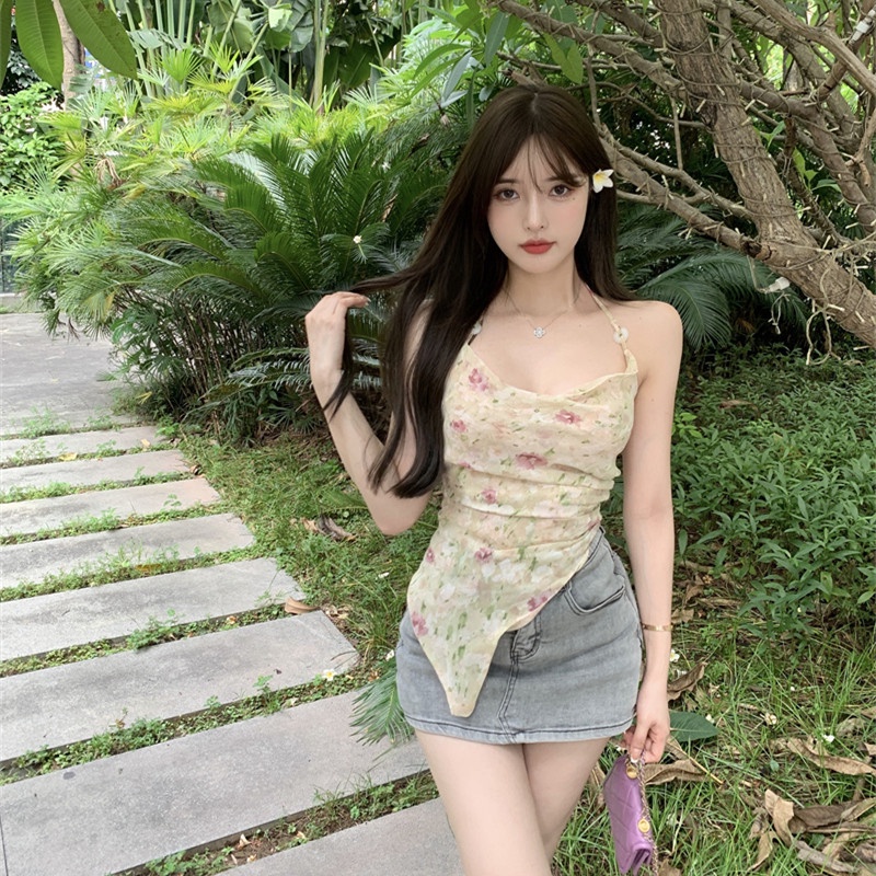 Áo Sát Nách Chất Chiffon Hoạ Tiết In Thiết Kế Quyến Rũ