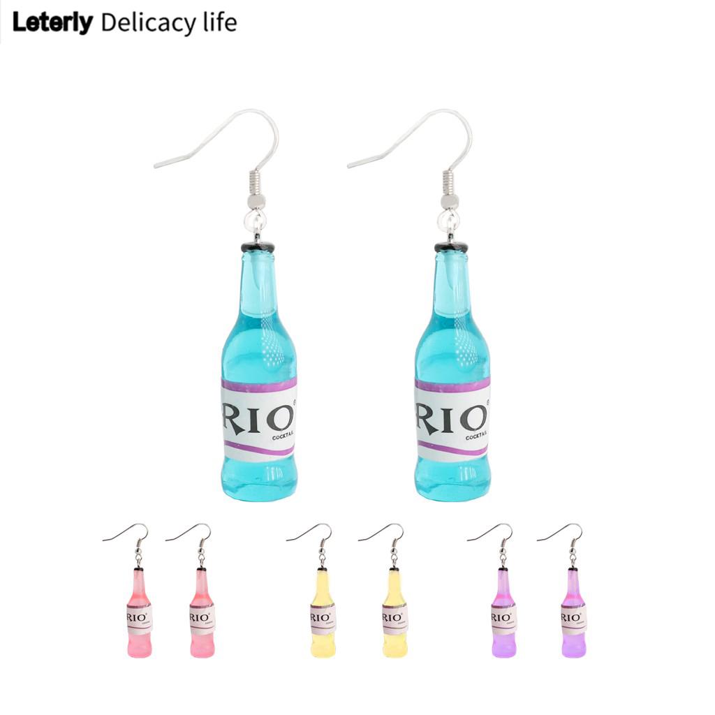 Bottle shaped earrings create Japanese and Japanese style