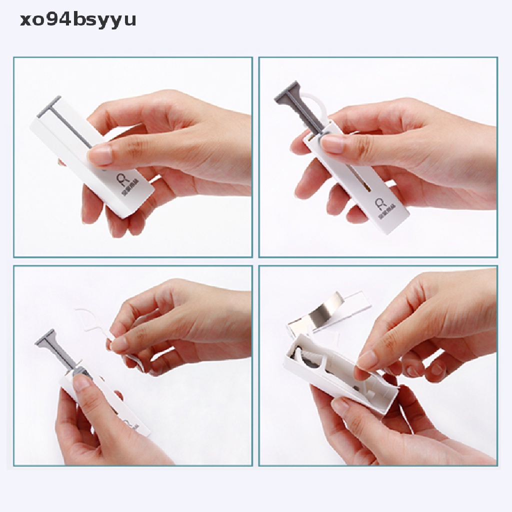Set 4 tăm chỉ nha khoa/ Hộp đựng tự động + tăm chỉ nha khoa tiện lợi