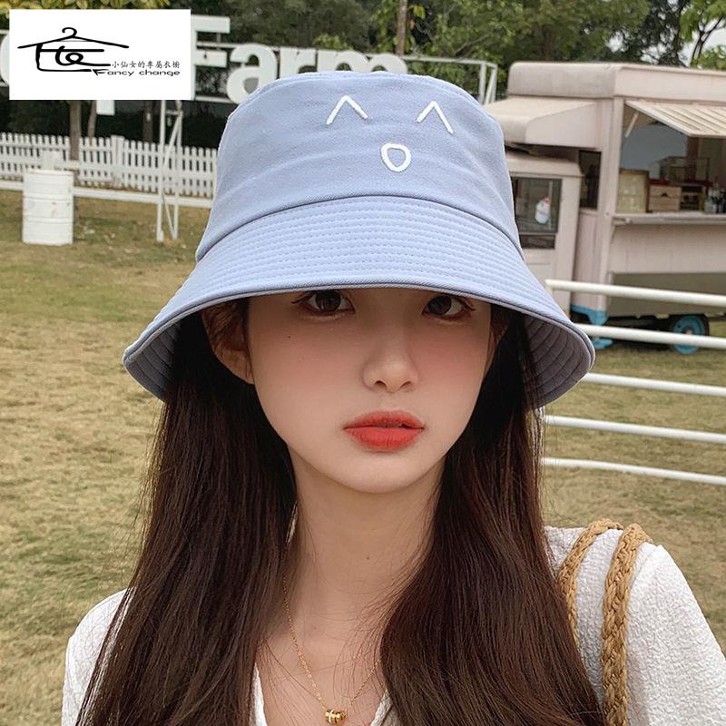 Nón Vành Thêu Họa Tiết Hoạt Hình Phong Cách Hàn Quốc Thời Trang Xuân Hè Dễ Thương Cho Nữ