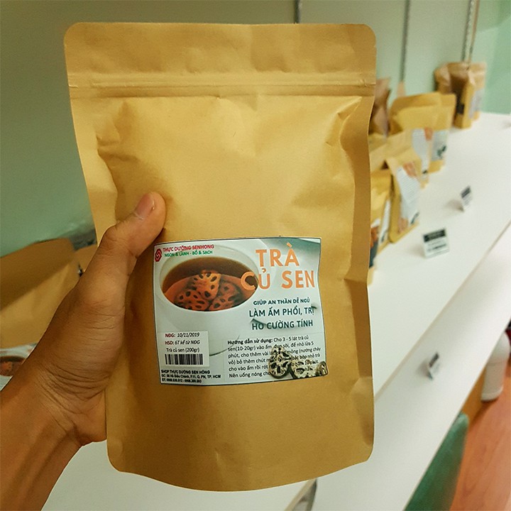 Trà Củ Sen (200gr) - Thực dưỡng Sen Hồng | BigBuy360 - bigbuy360.vn