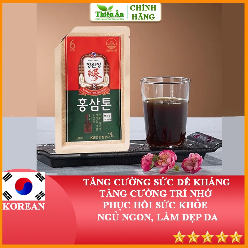 Nước Hồng Sâm Pha Sẵn KGC Cheong Kwan Jang Tonic Original 30 Gói x 50ml