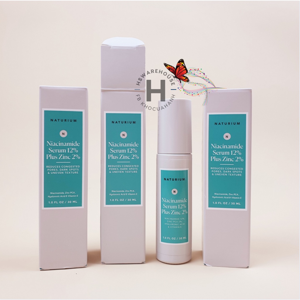Tinh chất giảm thâm mụn Naturium Niacinamide Serum 12% Plus Zinc 2% 30mL