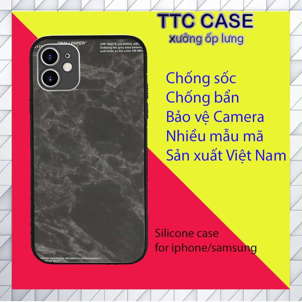 Ốp lưng ốp đt iphone off-white mịn siêu mỏng đủ 3 màu cho iphone TTC CASE OFFPOD00148