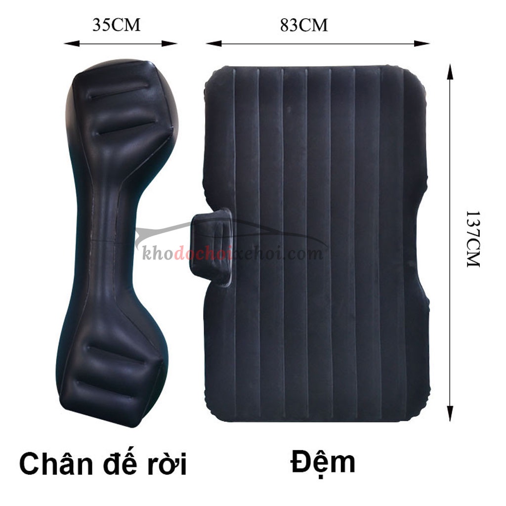 Đệm hơi ô tô,xe hơi chân đế rời - Phù hợp cho các dòng xe 4-7 chỗ và xe bán tải -  TẶNG KÈM PHỤ KIỆN BƠM ĐỆM HƠI