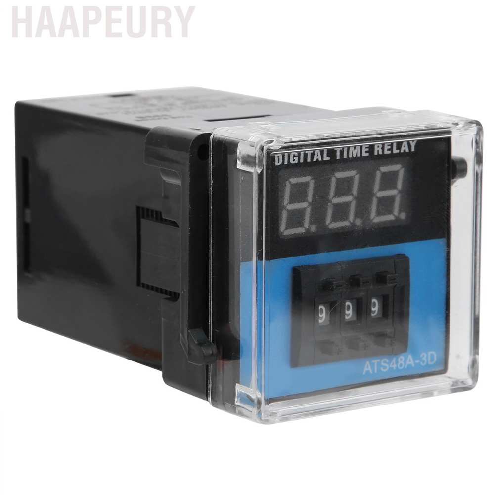 Haapeury Time Relay  Digital Display Cycle Delay Switch Controller Timing Module ATS48A‑3D Timer 220V