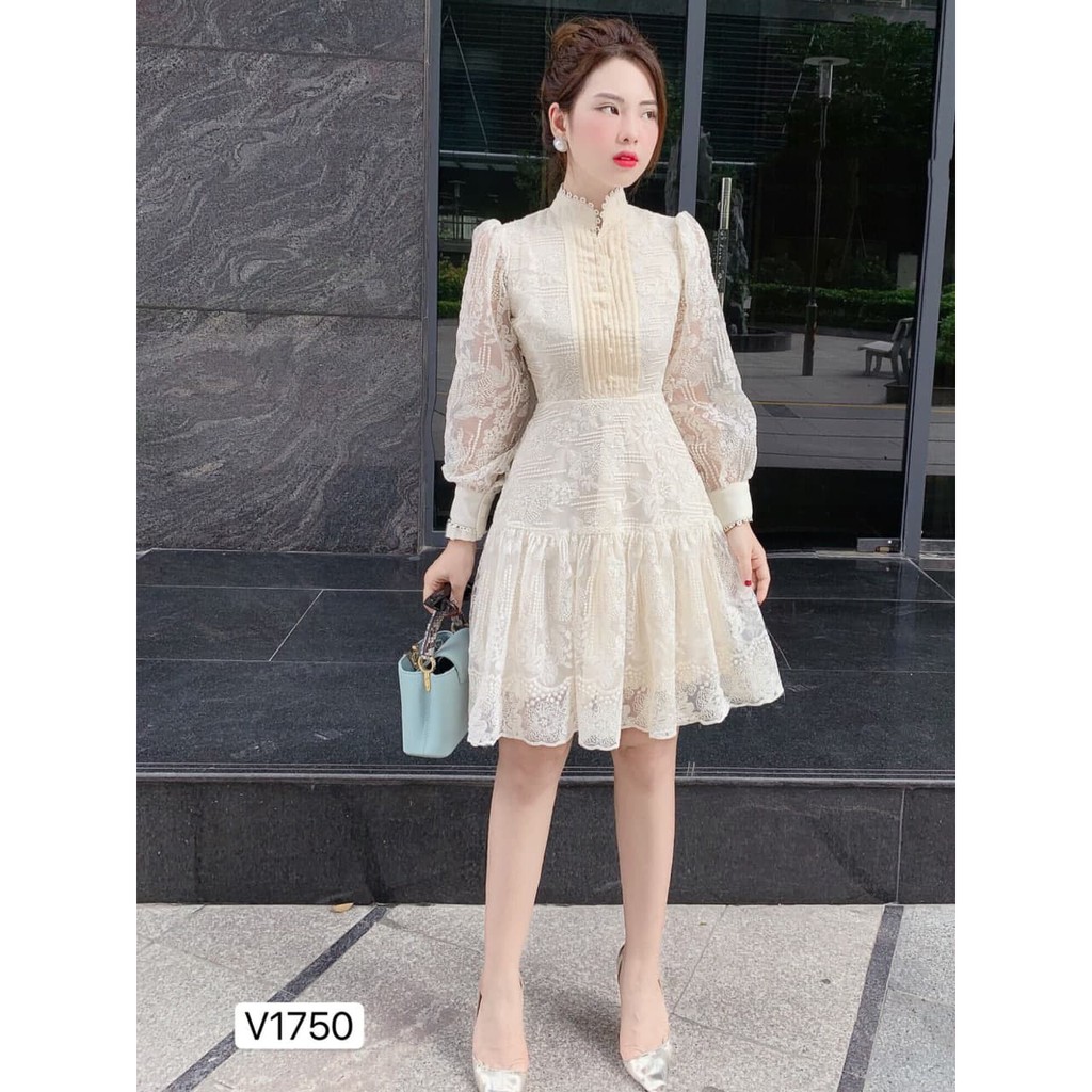 Đầm ren thiết kế tay bồng công chúa V1750_Adelashop.design[kèm ảnh thật] | BigBuy360 - bigbuy360.vn