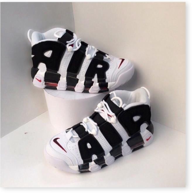 11.11 Bán Chạy -  giày thể thao sneaker air more uptempo trắng chữ đen nam nữ  a23 . .new * 2021 " ^ 𝄪 * ◦ ' ` " !