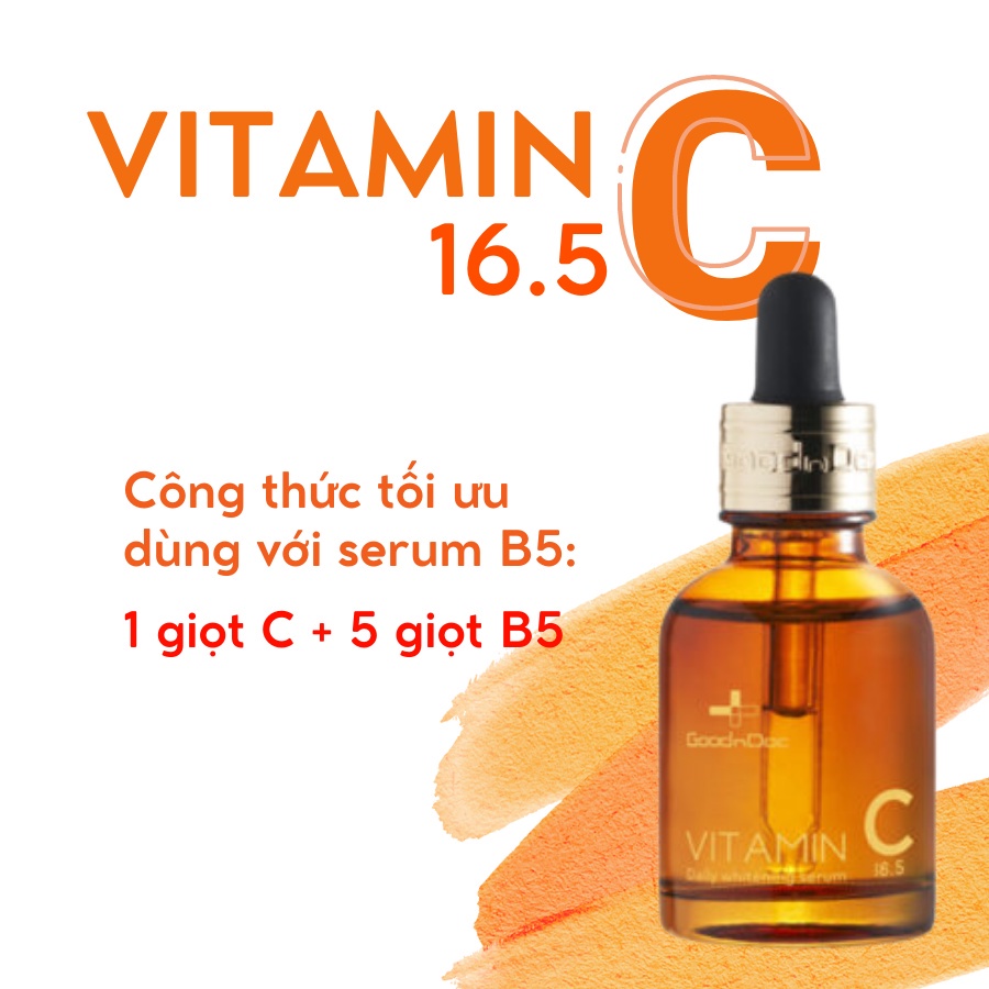 Serum Vitamin C 16.5 Daily Whitening Serum GoodnDoc 30ml