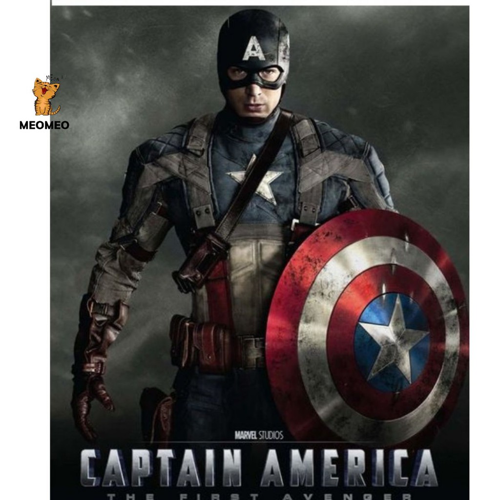 Đồ Chơi Mô Hình Captain America, Đội Trưởng Mỹ Nhựa Đặc Cao 30cm Có Phụ Kiện, Đèn Led Đỏ Và Phát Nhạc - MEOMEOSHOP2021