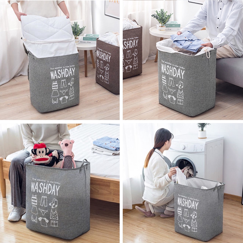 75L Extra Large Quilt Clothes Waterproof Storage Bag Foldable Dirty Clothes Toy Storage Bag Laundry Basket MOYL