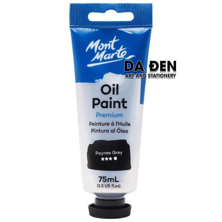 [DA ĐEN] Màu Sơn Dầu Mont Marte Tube 75ml - Paynes Grey