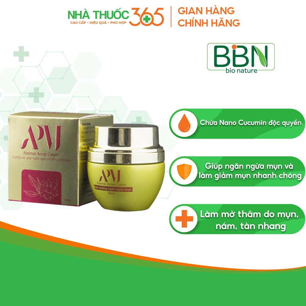 Kem Dưỡng Da Apamas Acnes Cream Giúp Ngăn Ngừa Và Giảm Mụn Mờ Thâm Nám 50ml