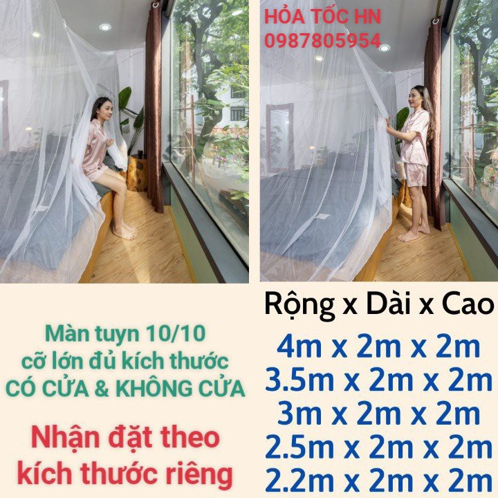 Màn Tuyn, Mùng Tuyn Hà Nội 10/10 Ghép Giường Cỡ Đại, Mùng Màn Tuyn Chống Muỗi Hàng Ngoại Cỡ Đủ Kích Thước