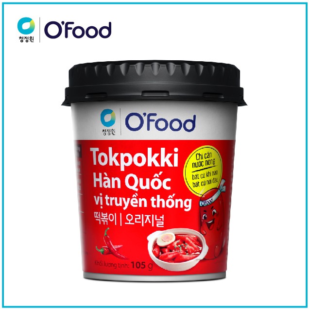 [Thùng 24 hộp] Tokbokki / tokpokki Hàn Quốc O'food hộp ăn liền 5 vị tiện lợi 105g