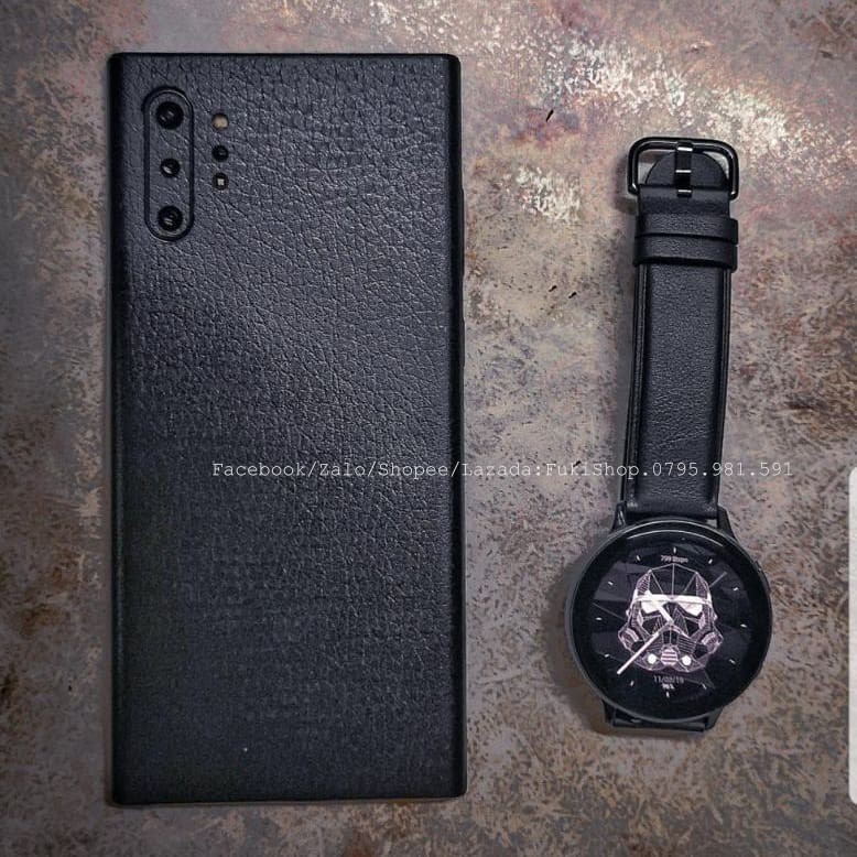 [SAMSUNG]Tấm Dán Skin mặt sau Black Leather Full Viền Note8 Note9 Note10 Note10+ Note10Lite ZFlip S20 S20Ultra S20+ S1