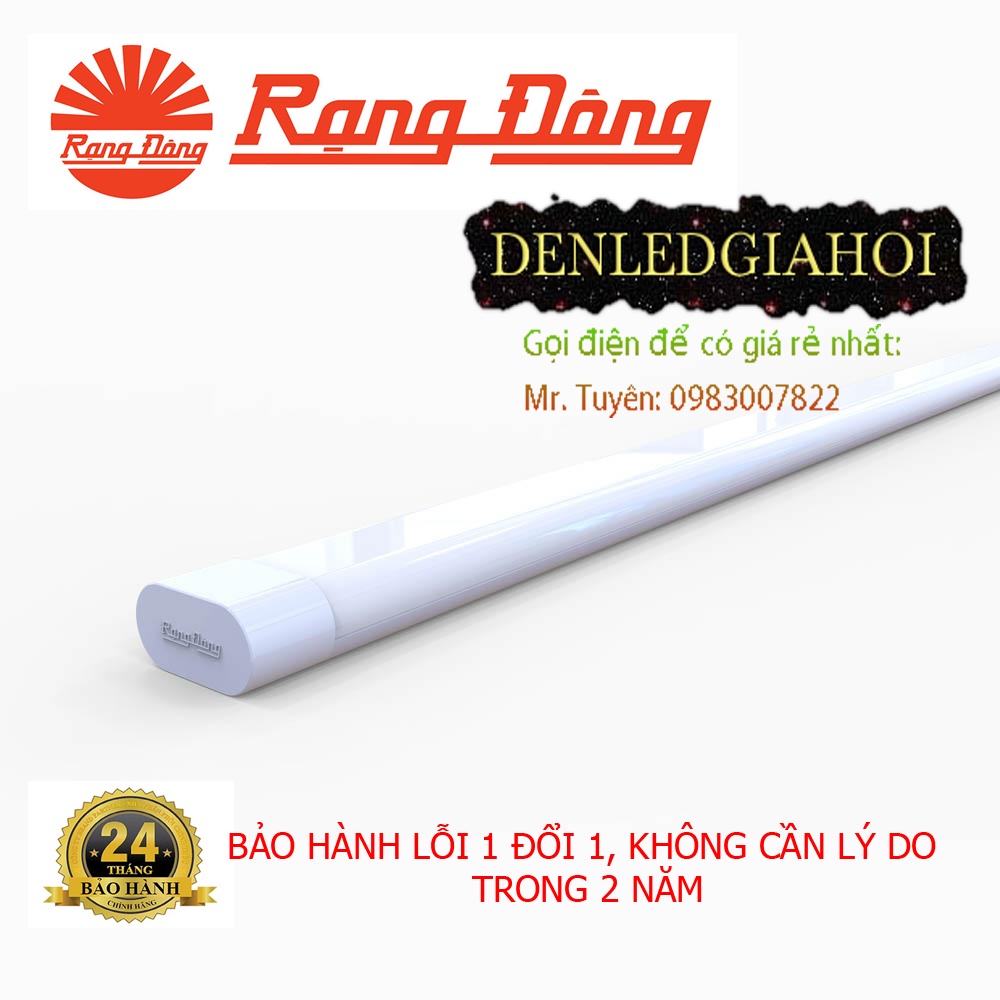 Bộ đèn tuýp led bán nguyệt đổi màu 1.2m/40W Rạng Đông, mã LED BD M36L 120/40w